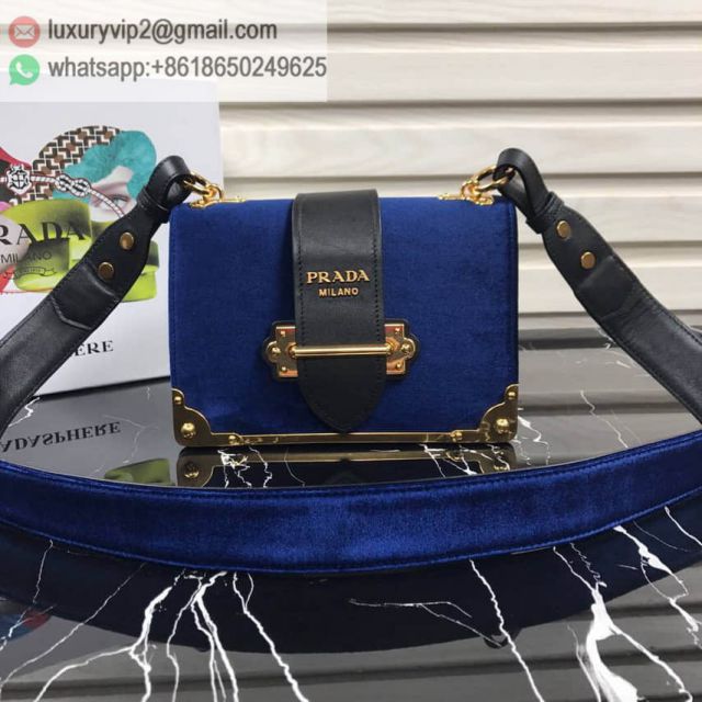 PRADA lBD045 Blue Women Shoulder Bags