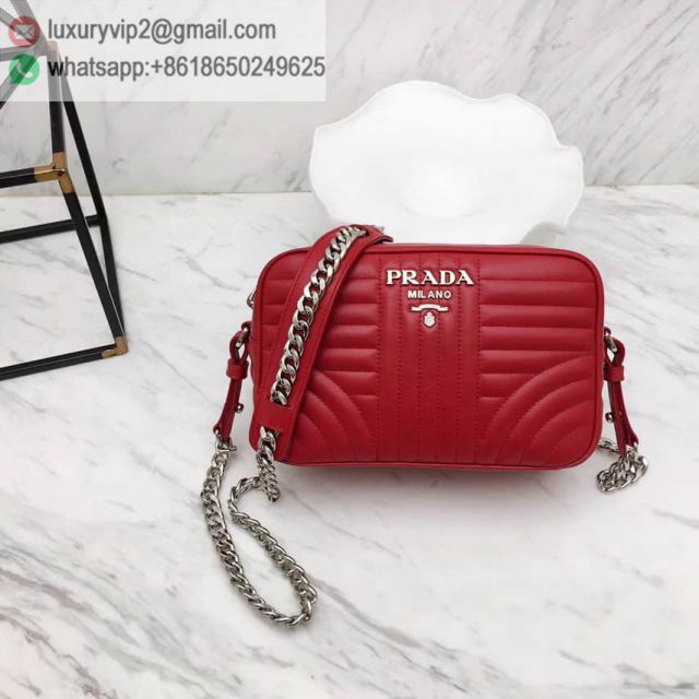 PRADA Diagramme 1BH084 Red Women Shoulder Bags