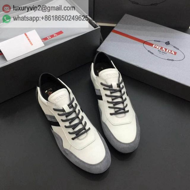 PRADA Leather High Men Sneakers