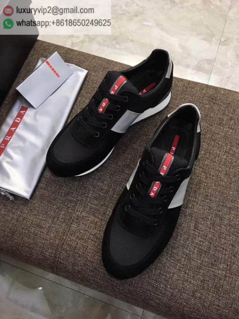 PRADA Men Causal Leather Shoes