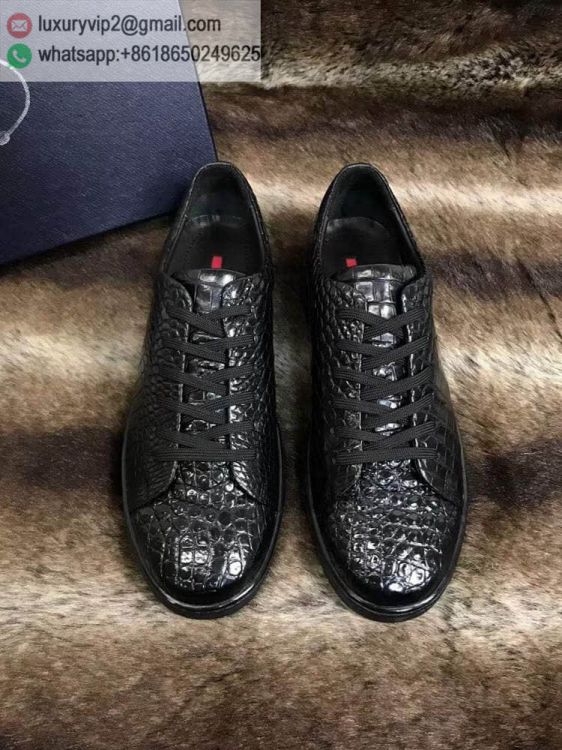 PRADA 2018 Men Leather Shoes