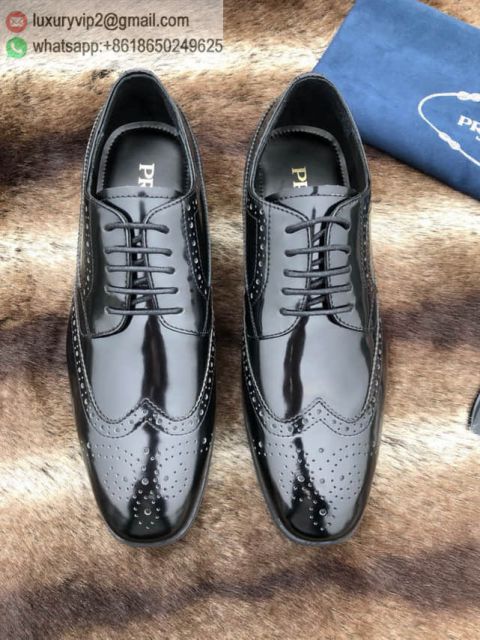 PRADA 2018 Men Leather Shoes