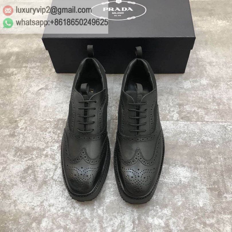 PRADA 2018 Causal Men Leather Shoes