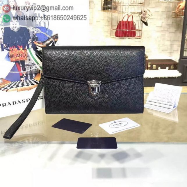 PRADA Large 0075 Men Clutch Bags