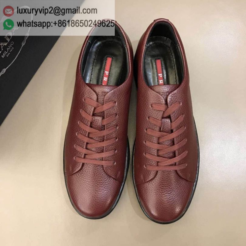 PRADA 2018 Men Causal Leather Shoes