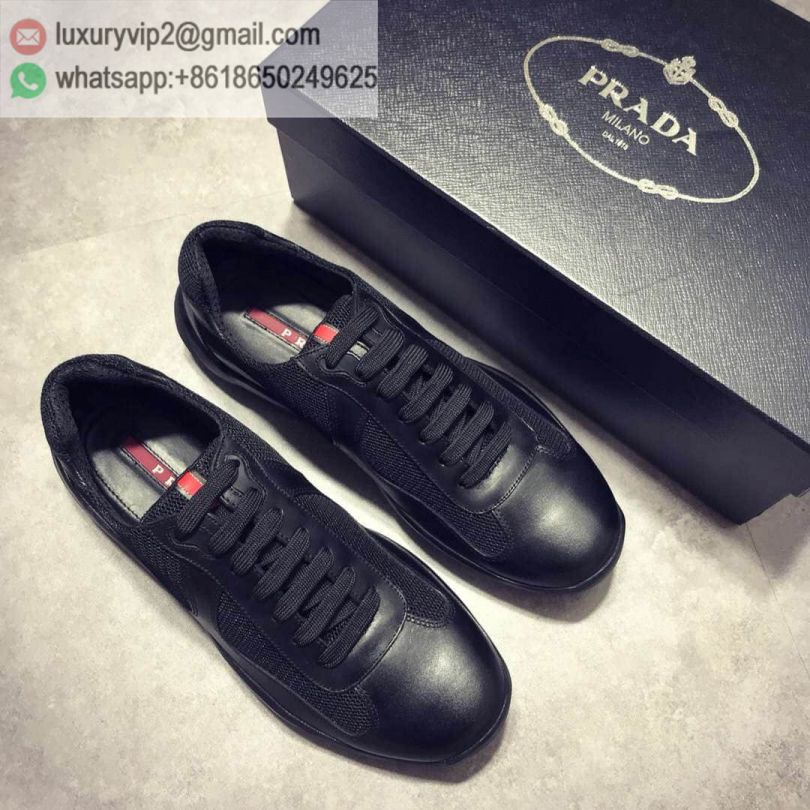 PRADA 2018 Causal Leather Shoes Men Sneakers