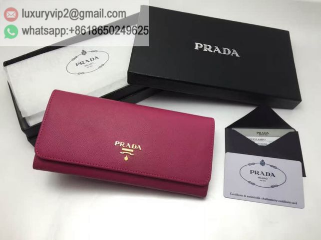 PRADA Leather 1M1132 Red Women Wallets