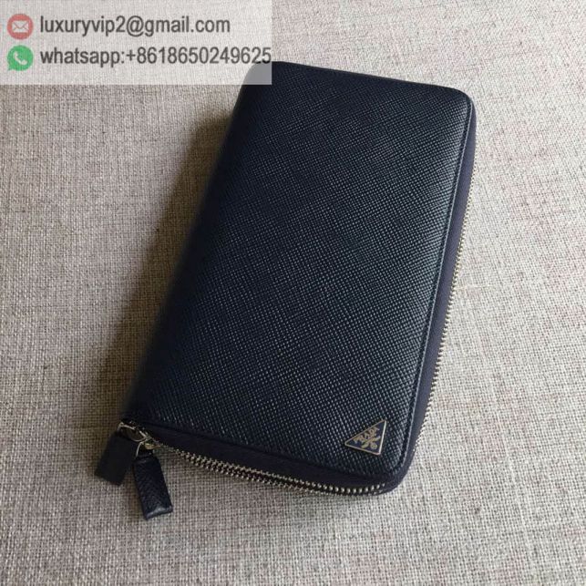 PRADA Bi-Zip 2M1303 Navy Men Wallets