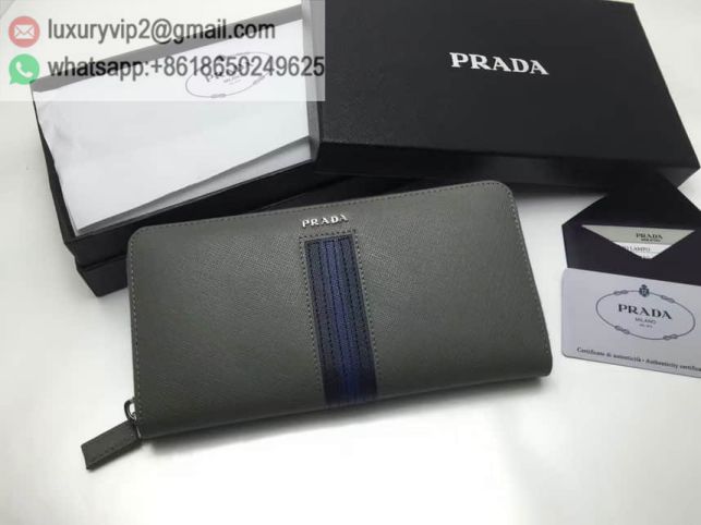 PRADA Leather Zip 2M1317 Men Wallets