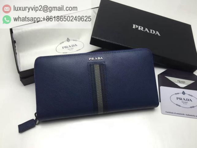 PRADA Leather Zip 2M1317 Men Wallets