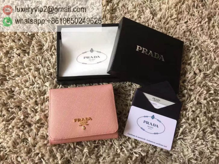 PRADA Tri-fold Short 1M0176 Pink Women Wallets