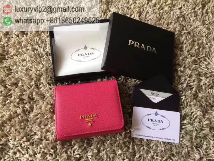 PRADA Tri-fold Short 1M0176 Red Women Wallets