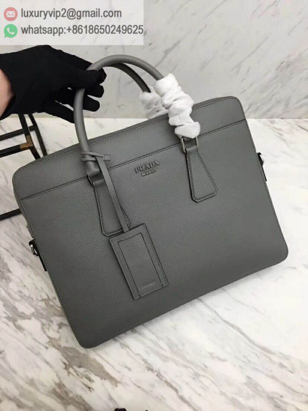 PRADA Gun Leather Briefcases 2VE368 Men Briefcases