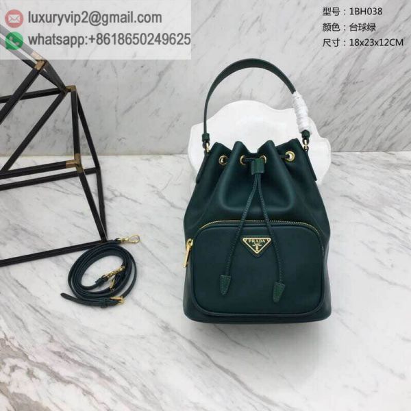 PRADA Leather 1BH038 Women Bucket Bags