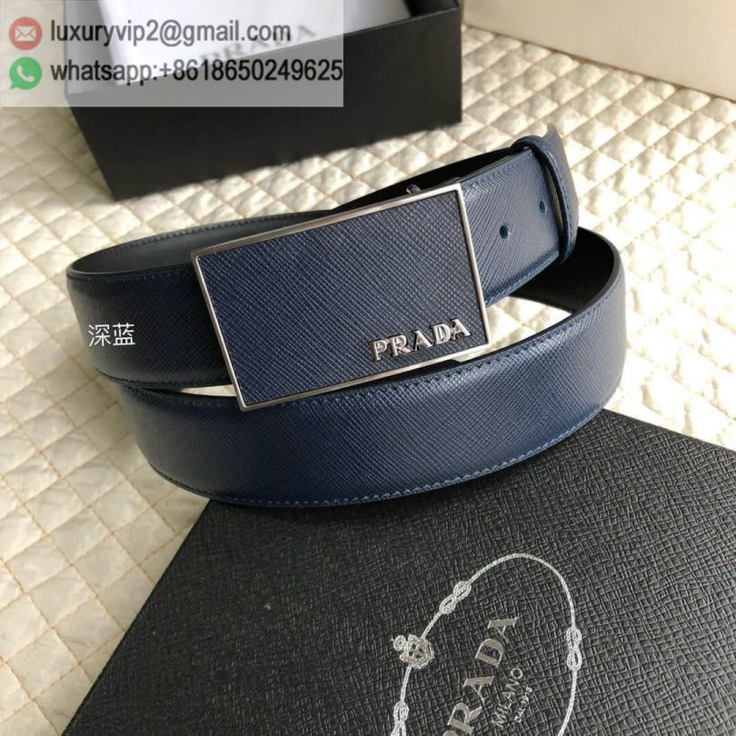 PRADA logo 3.5CM Men Belts