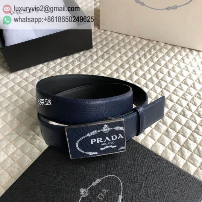 PRADA logo 3.5CM Men Belts