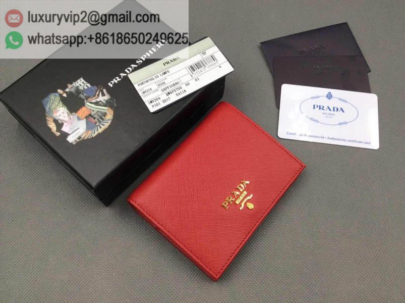 PRADA 1MV204 Red Women Card Holder