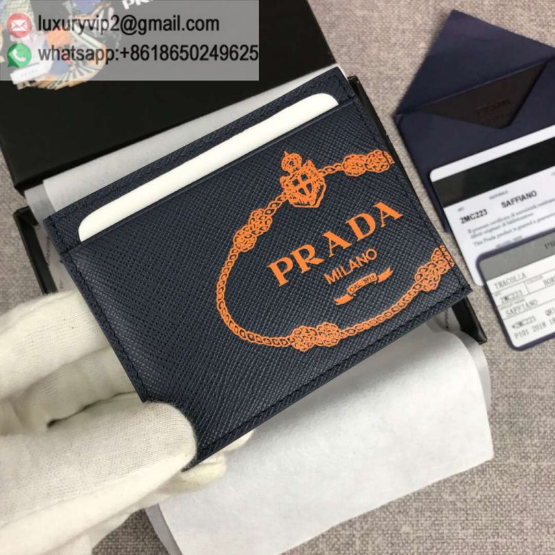 PRADA 2MC223 Navy Men Card Holder