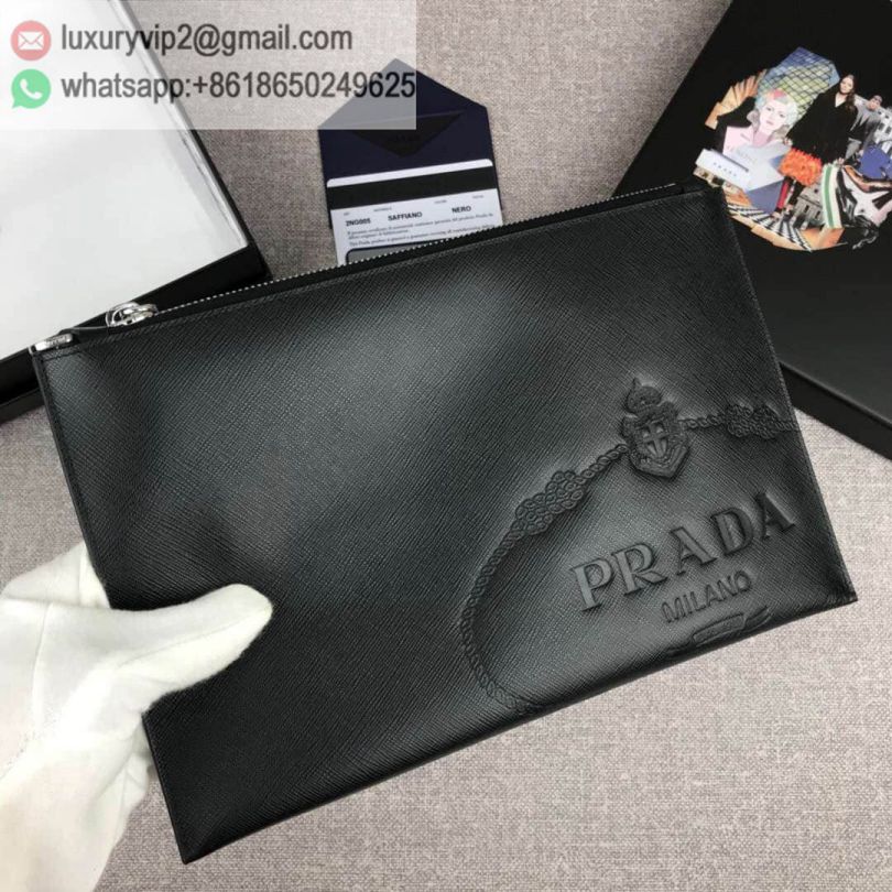 PRADA 2NG005 Black Men Clutch Bags