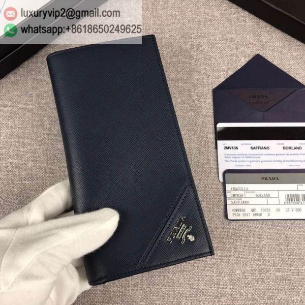 PRADA 2MV836 Navy Men Wallets