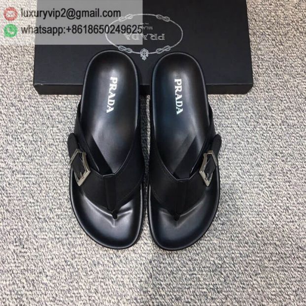 PRADA Black Men Slippers Shoes