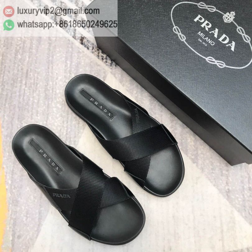 PRADA Leather Men Slippers Shoes