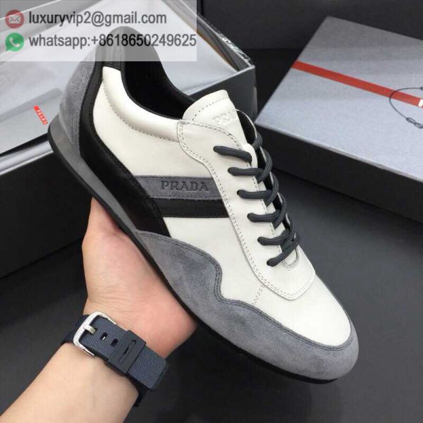 PRADA Men Leather Sneakers