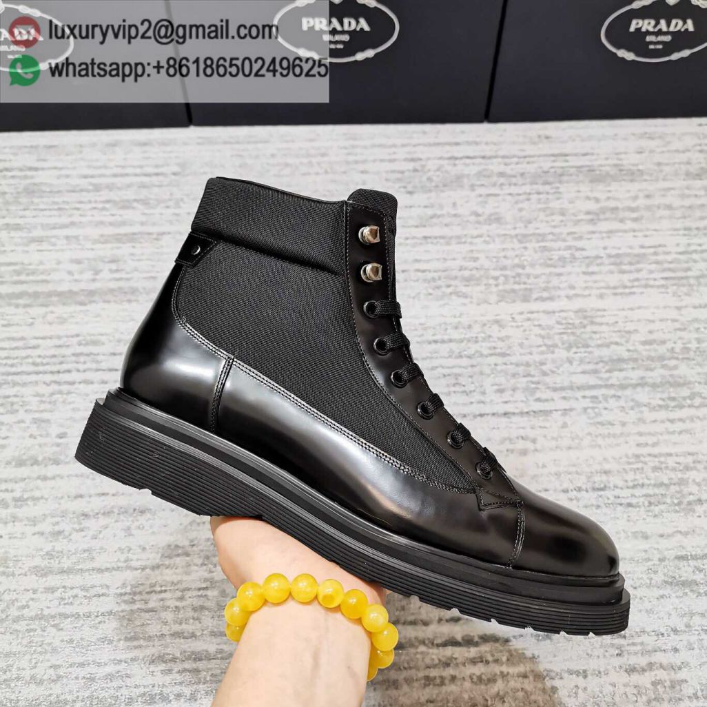 PRADA Leather Platform High Men Shoes