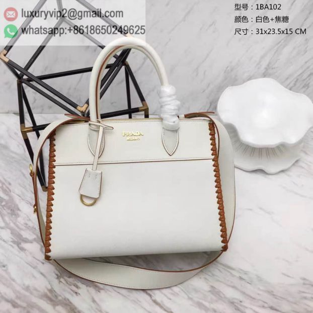 PRADA paradigme bag 1BA102 White Women Tote Bags