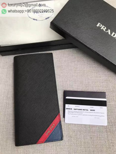 PRADA Black Mixed 2M0836 Men Wallets