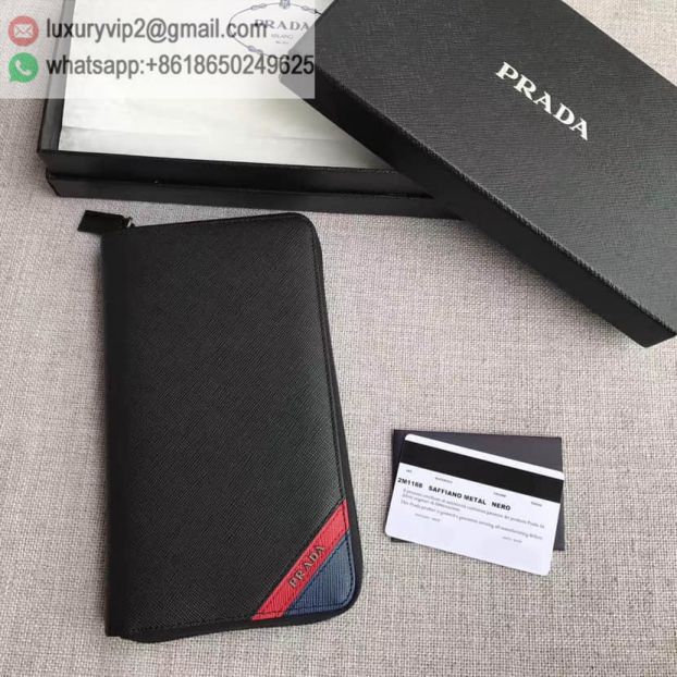 PRADA Black Mixed 2M1188 Men Wallets