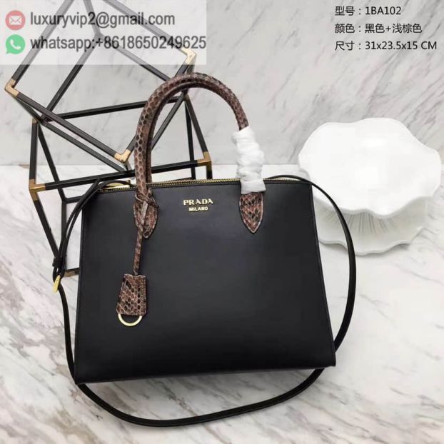 PRADA Black 1BA102 Black Women Tote Bags