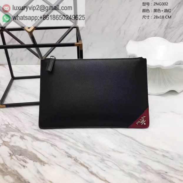 2017 PRADA Red Limited Edition 2NG002 Men Clutch Bags