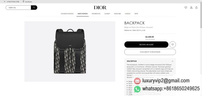 replica men dior bags