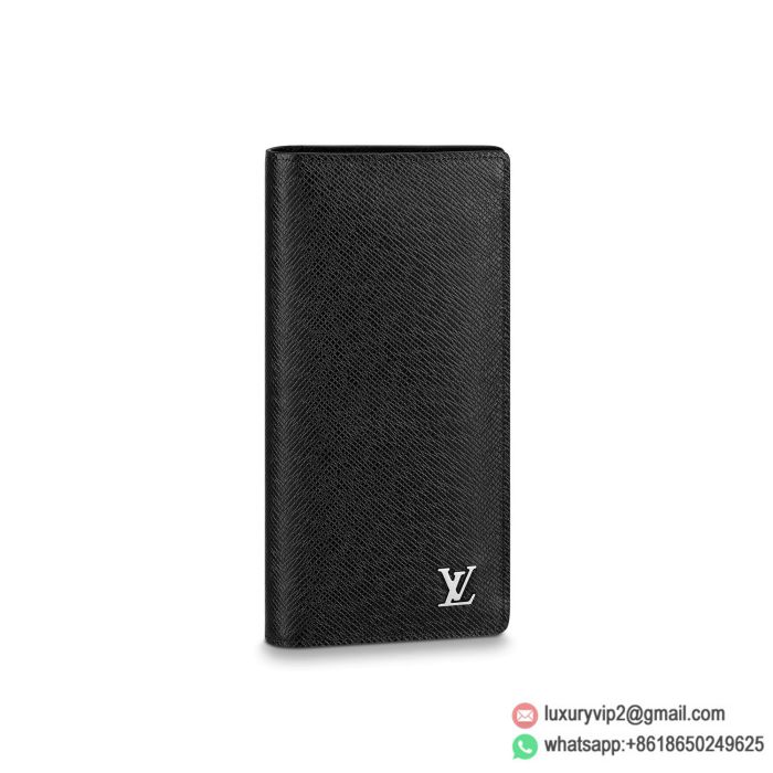 LV M30285 Embossed Taïga Leather Brazza Wallets