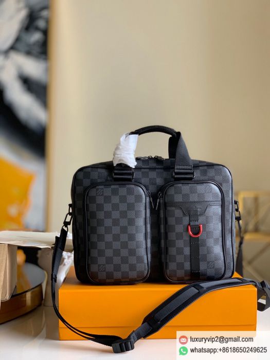 LV N40278 Damier Graphite Utility Briefcases