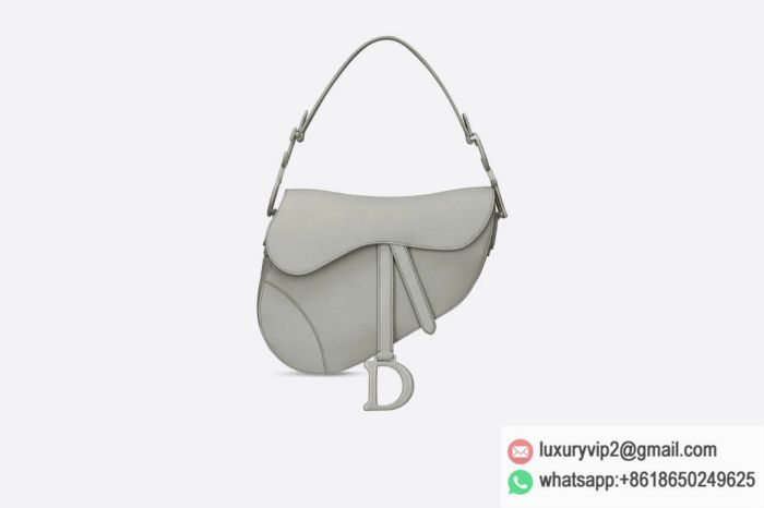 Dior Gray Leather saddle Saddle bag M0446ILLO_M41G Tote Bags