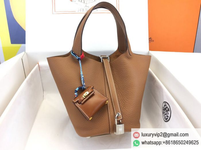 Hermes Picotin lock 18cm CK37 Gold Bucket Bags