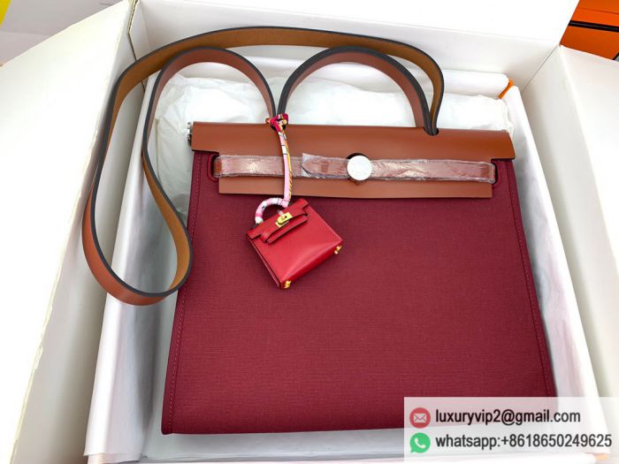 Hermes Herbag 31 Red Tote Bags