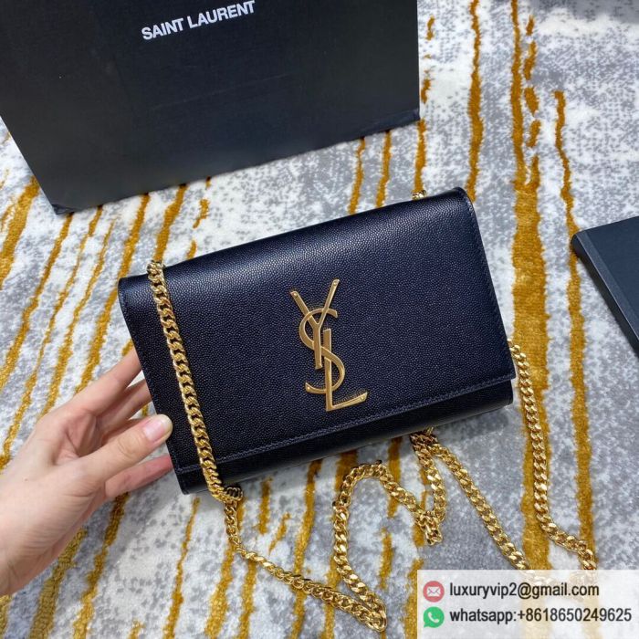 Saint Laurent YSL kate 20 Chain 469390 Black Gold Buckle Shoulder Bags