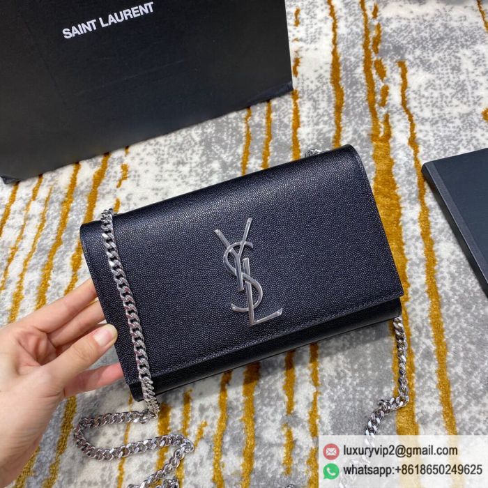 Saint Laurent YSL kate 20 Chain 469390 Black Silver Buckle Shoulder Bags