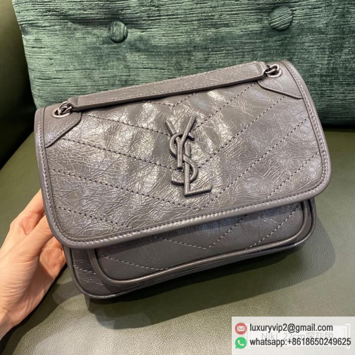 Saint Laurent YSL Niki 22 crossbody 633151 Gray Shoulder Bags