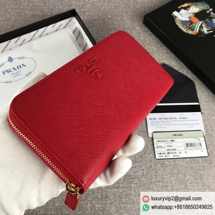 Prada Leather Zipper 1ML506 Wallets