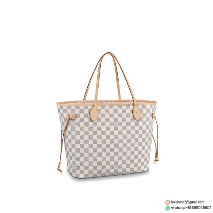 LV NEVERFULL MM medium N41361 White Shopping Bags