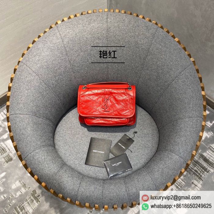 YSL NIKI Red Small Crossbody 533037 Shoulder Bags