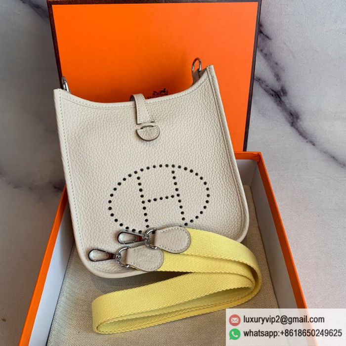 Hermes in stock Mini Evelyn 17cm togo Shoulder Bags