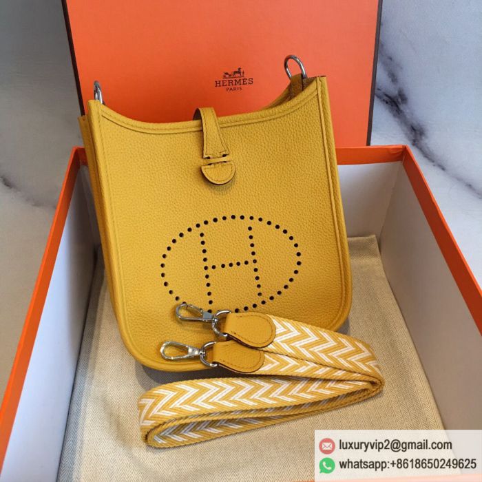 Hermes in stock Mini Evelyn 17cm togo 9D Shoulder Bags