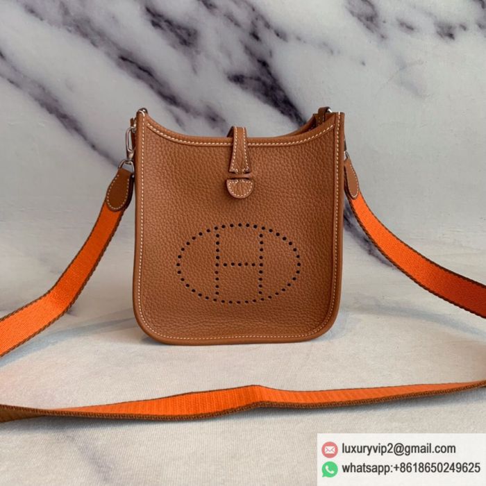 Hermes in stock Mini Evelyn 17cm togo Shoulder Bags