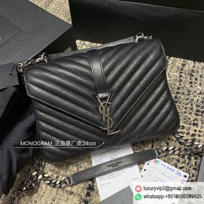 YSL MONOGRAM COLLEGE messenger 428056 Black Shoulder Bags