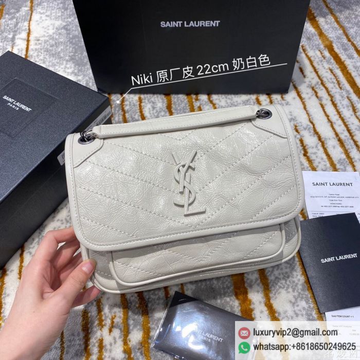 YSL NIKI Small Crossbody 533037 White Shoulder Bags